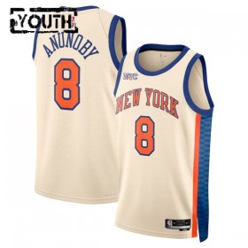 Dječji NBA Dres New York Knicks Og Anunoby Nike 2025-26 City Edition Bijela Swingman